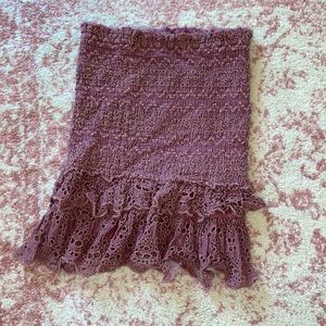 Maroon lace skirt